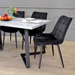 Стол DP Frida 80x150 (Concrete/Black) Thumb