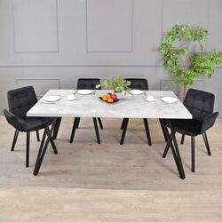 Стол DP Tokyo 90x180 (Concrete/Black)