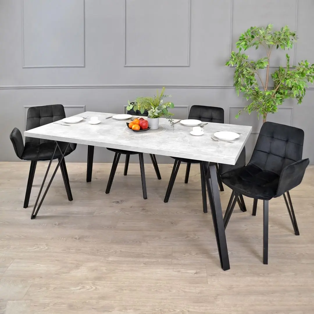 Стол DP Tokyo 90x180 (Concrete/Black)