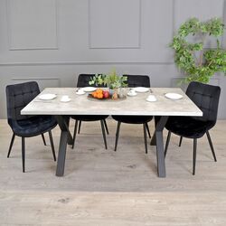 Стол DP X-Ben 90x180 (Concrete/Black)