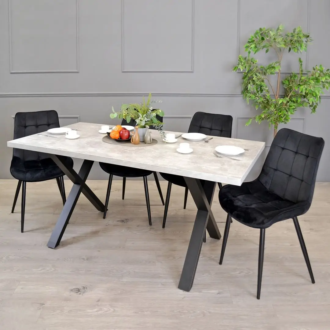 Стол DP X-Ben 90x180 (Concrete/Black)