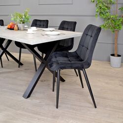 Стол DP X-Ben 90x180 (Concrete/Black) Thumb