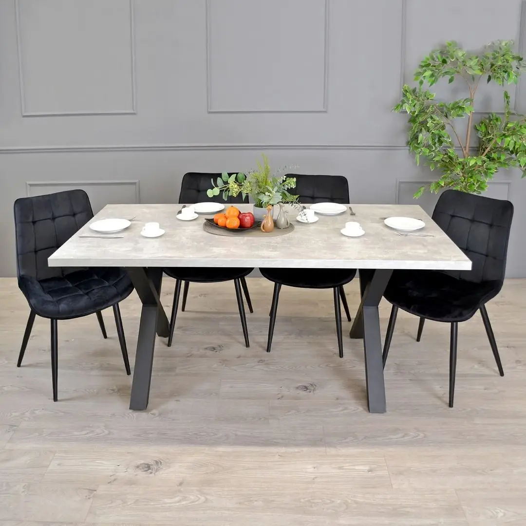 Стол DP X-Ben 90x180 (Concrete/Black)