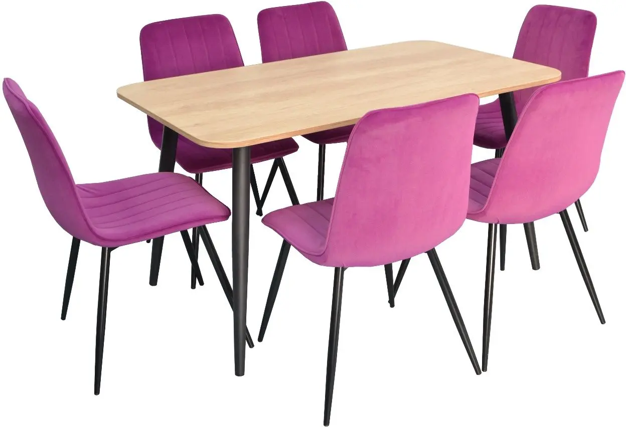 Masa Evelin DT-405-2 18mm PAL (Stejar Nebraska/Negru)