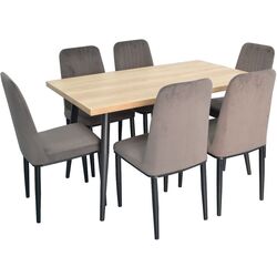 Masa Evelin DT-405-5 36mm PAL (Stejar Nebraska/Negru) Thumb