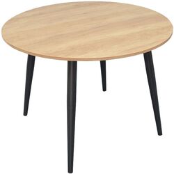 Masa rotunda Evelin DT-402-2 PAL (Stejar Nebraska/Negru)