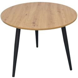 Masa rotunda Evelin DT-404-2 PAL (Stejar Nebraska/Negru)