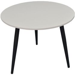 Masa rotunda Evelin DT-404-3 PAL (Alb Mat/Negru)