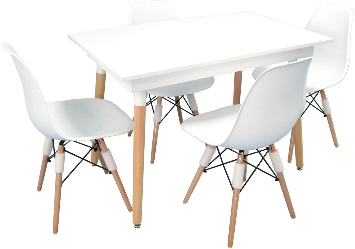 Masa extensibila Evelin DT-431-1 PAL (Alb mat/Lemn) - 3