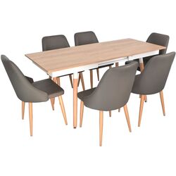 Masa extensibila Evelin DT-431-2 PAL (Stejar Nebraska/Lemn) Thumb