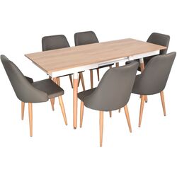 Masa extensibila Evelin DT-432-2 PAL (Stejar Nebraska/Lemn) Thumb