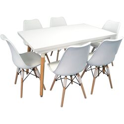 Masa extensibila Evelin DT 433-1 (Wood/White Matt) Thumb