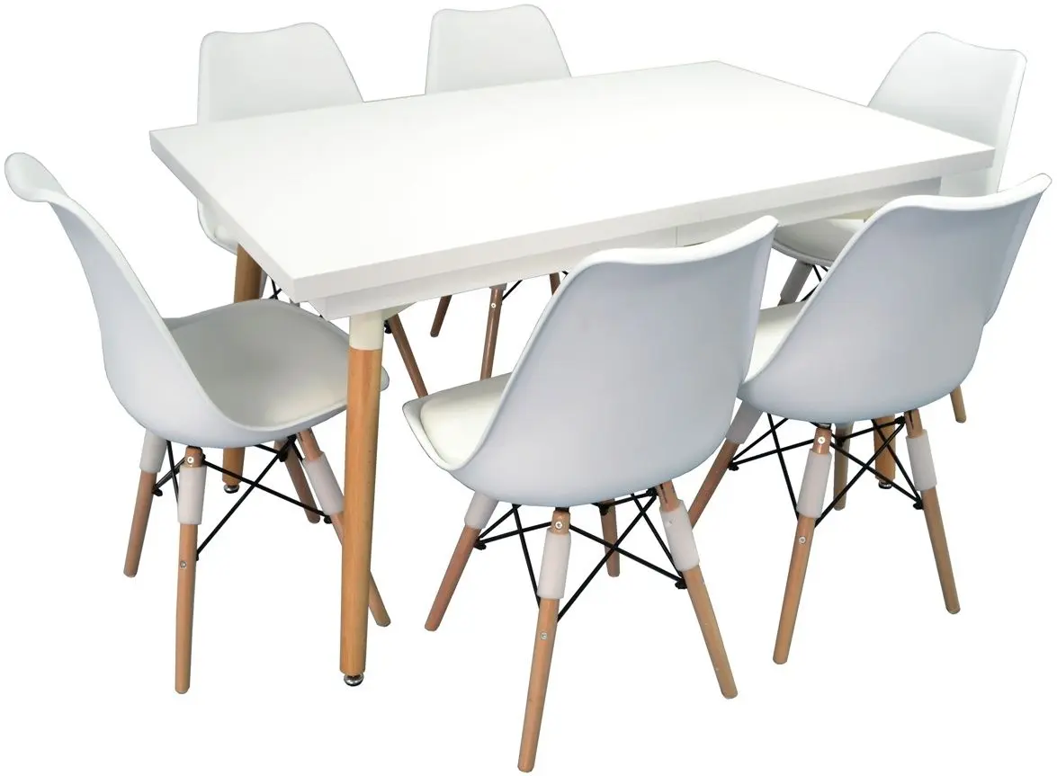 Masa extensibila Evelin DT 433-1 (Wood/White Matt) - 3