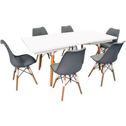 Masa extensibila Evelin DT 433-1 (Wood/White Matt) Thumb