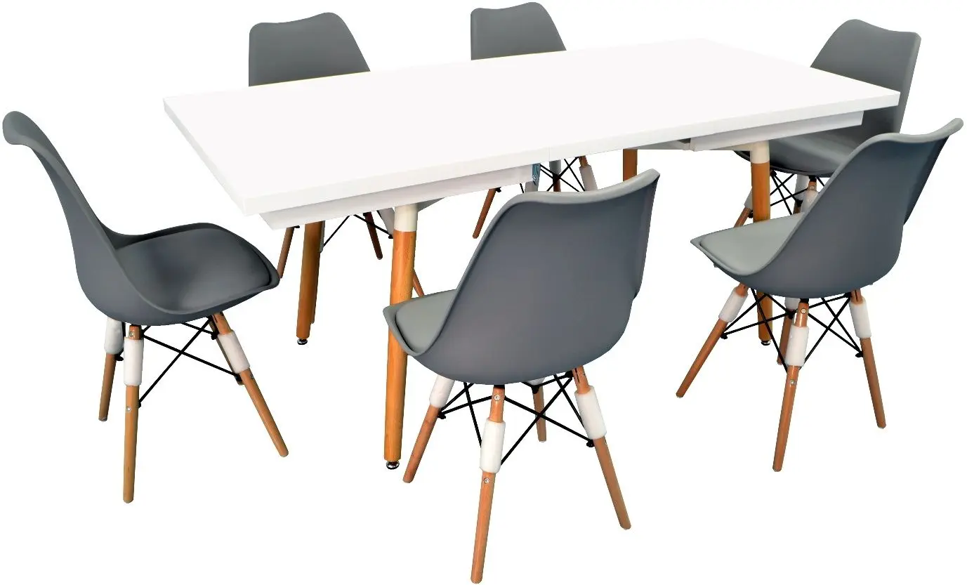 Masa extensibila Evelin DT 433-1 (Wood/White Matt) - 4