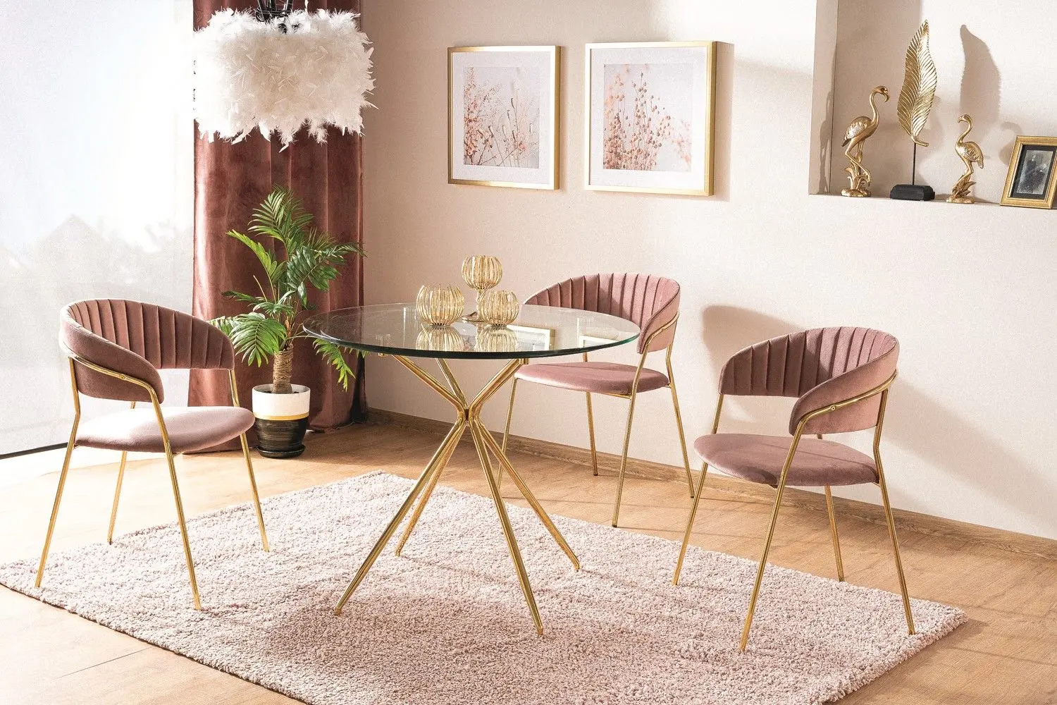 Стол Signal Azalia (Transparent/Gold)