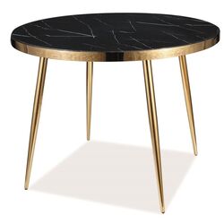 Masa Signal Calvin (Marble Black Effect/Gold)