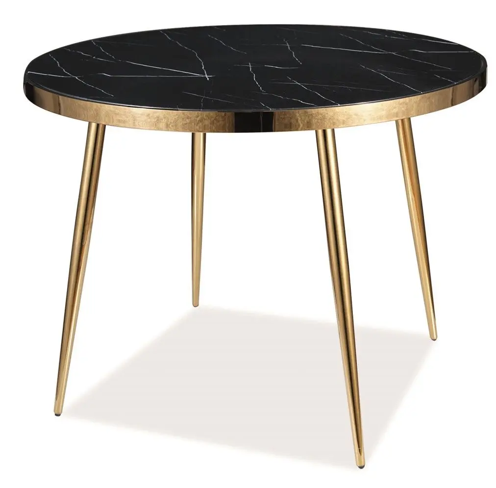 Стол Signal Calvin (Marble Black Effect/Gold)