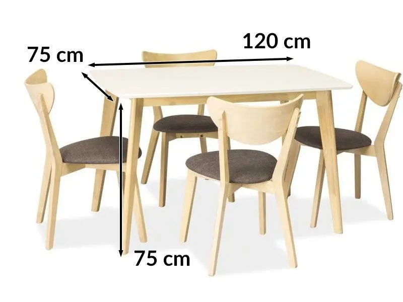 Стол Signal Combo (White/Bleached Oak) - 2
