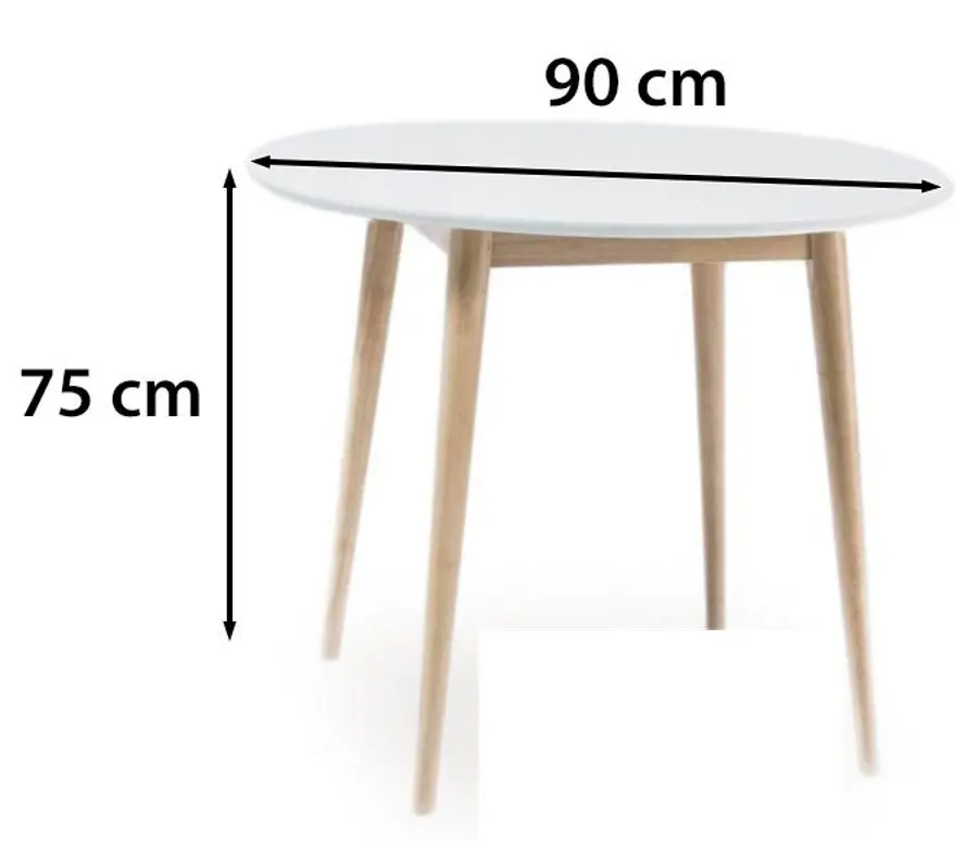 Стол Signal Larson (White/Bleached Oak)