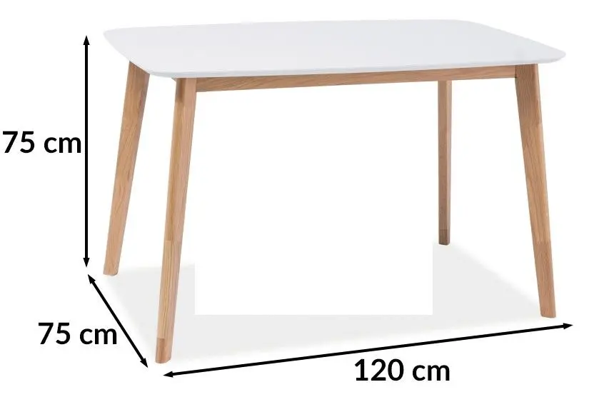 Masa Signal Mosso (White/Oak)