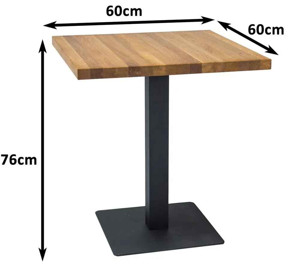 Masa Signal Puro 60x76 (Natural Oak/Black)