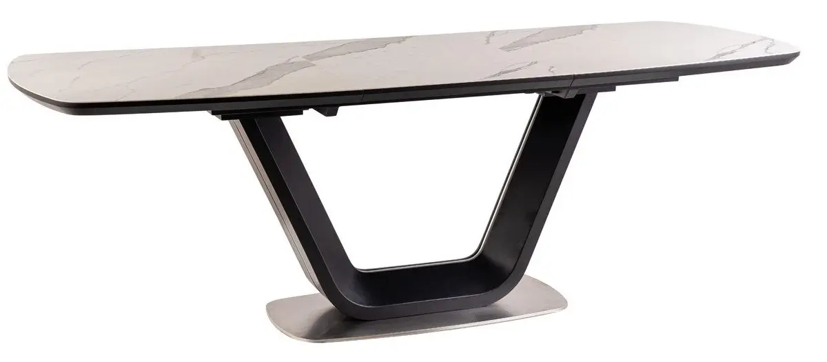 Masa plianta Signal Armani Ceramic (Marble White/Matte Black)