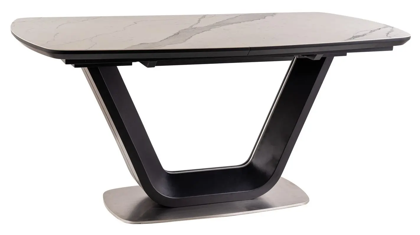 Masa plianta Signal Armani Ceramic (Marble White/Matte Black)