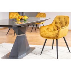 Masa plianta Signal Cortez Ceramic (Marble Gray Effect/Matte Anthracite) Thumb