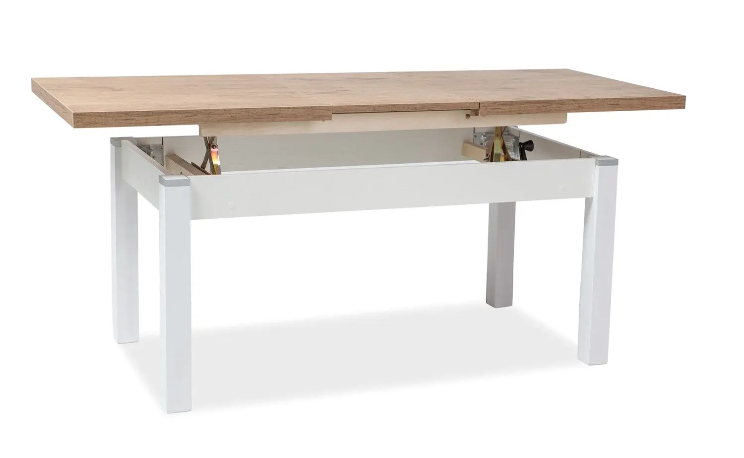 Стол раскладной Signal Kleopatra (Lancelot Oak/White Semi-Matte)