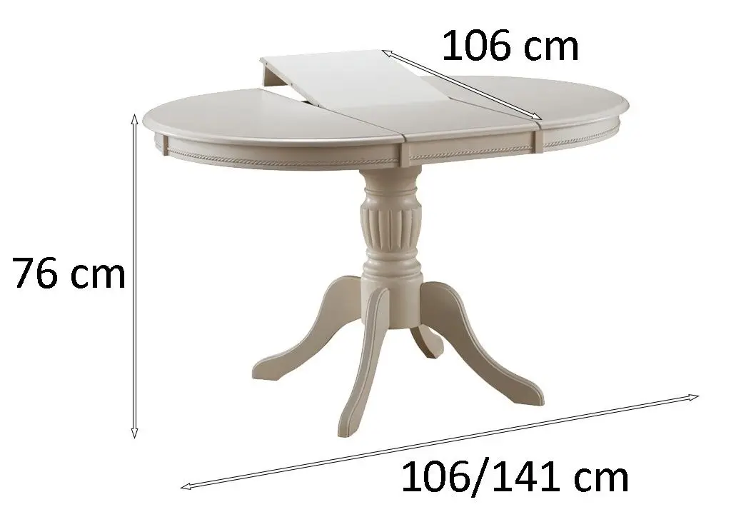 Masa plianta Signal Olivia (Ecru) - 3