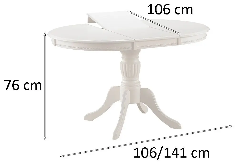 Стол раскладной Signal Olivia (White)