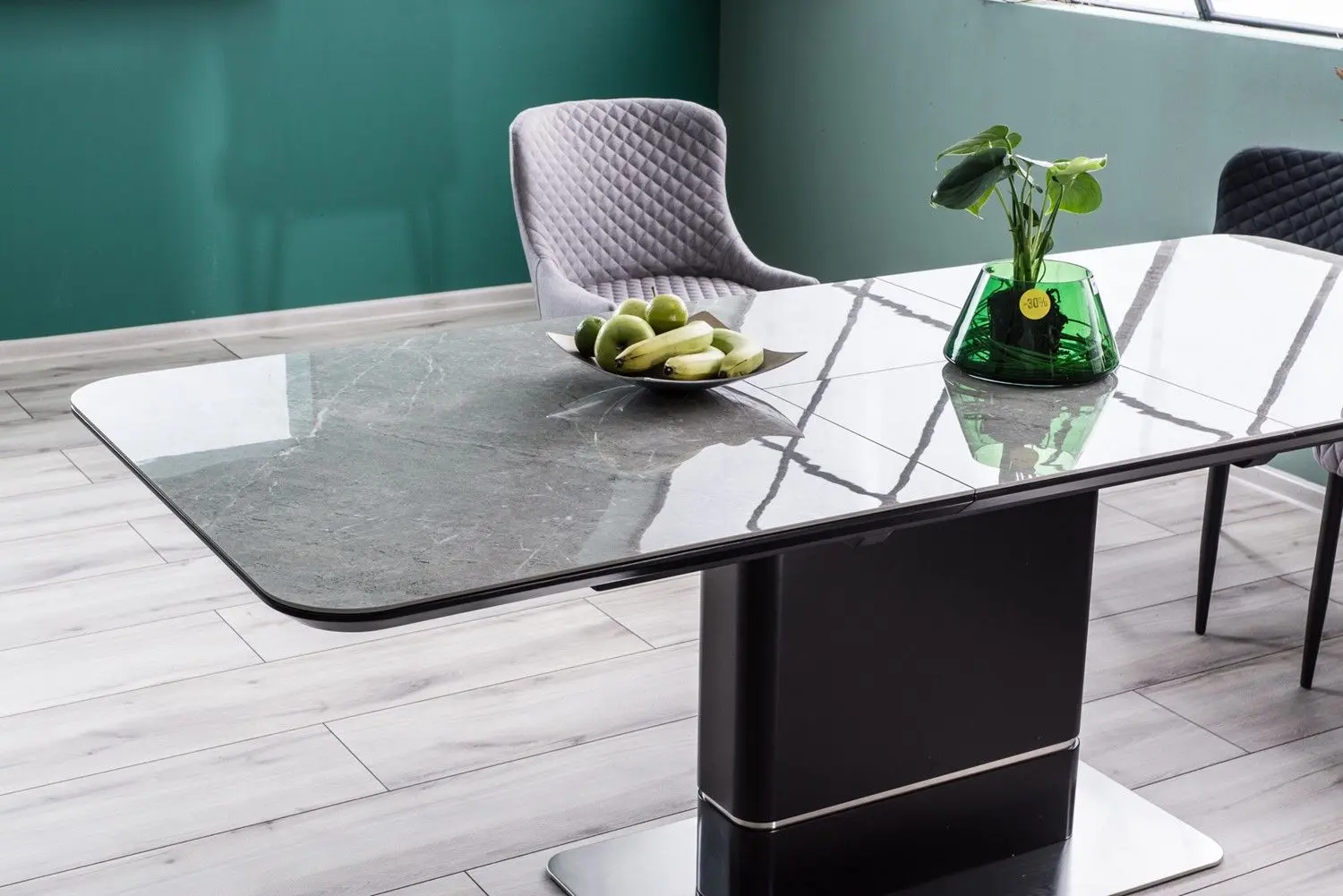 Masa plianta Signal Pallas Ceramic (Marble Gray Effect/Matte Black)