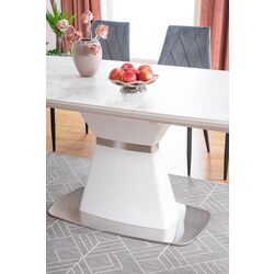 Masa plianta Signal Saturn II Ceramic (Marble White Effect/Matte White) Thumb