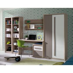 Masa de birou Fadome Roma Rom10 (White Gloss/Gray Matte/Elm) Thumb