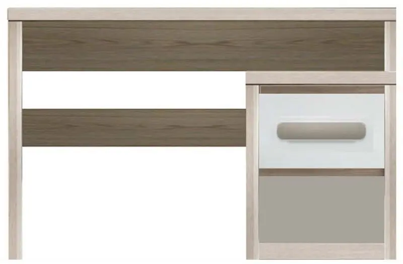 Masa de birou Fadome Roma Rom10 (White Gloss/Gray Matte/Elm)