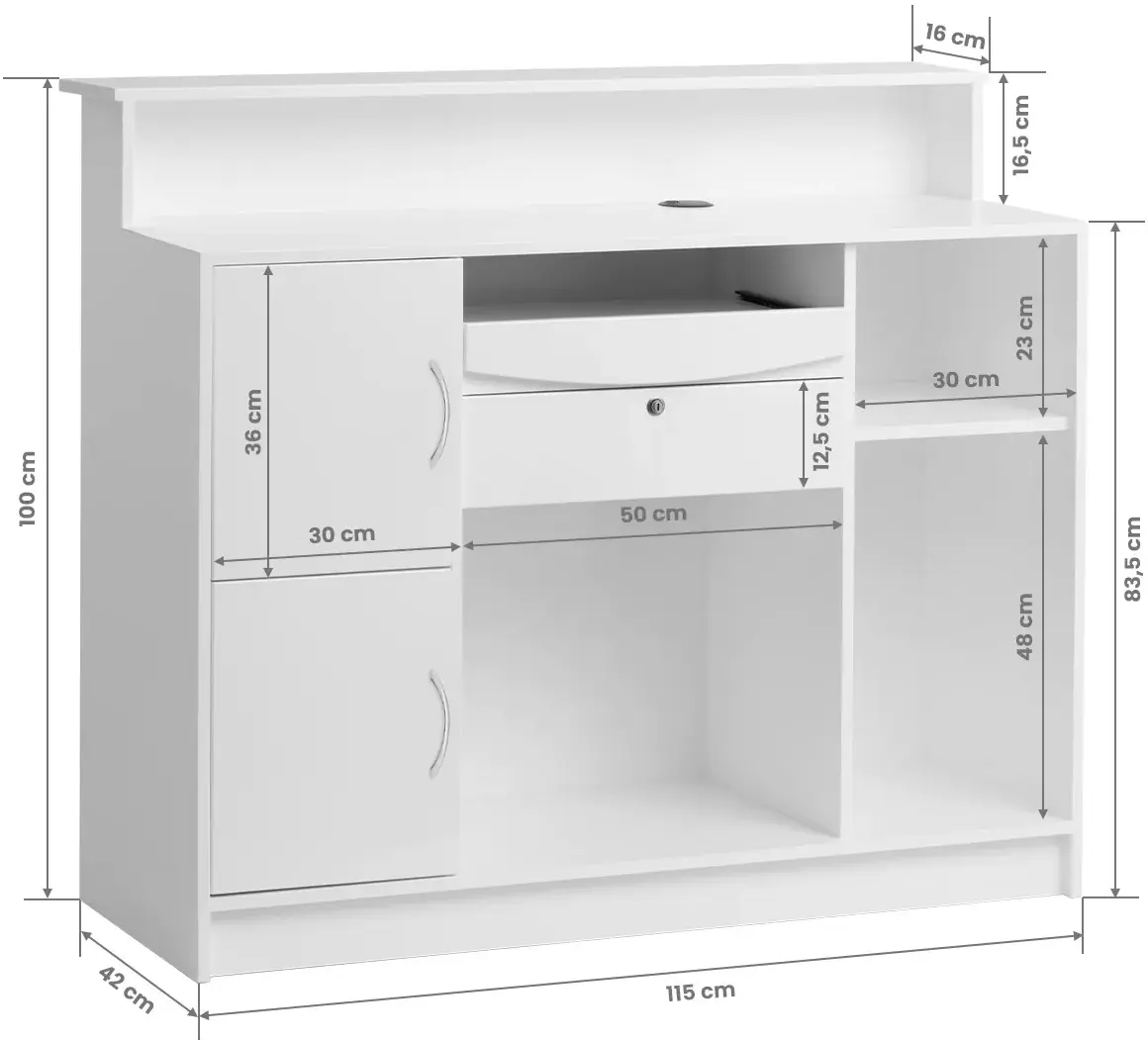 Birou de receptie Gabbiano G26W 147863 (White)