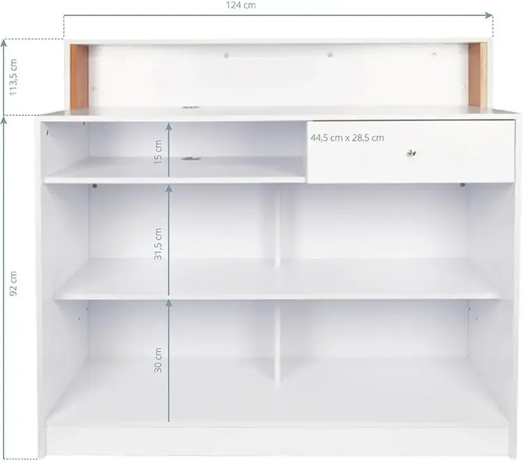 Birou de receptie Gabbiano Pearl 132163 (White)