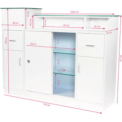 Birou de receptie Gabbiano Q-0333 126136 (White) Thumb