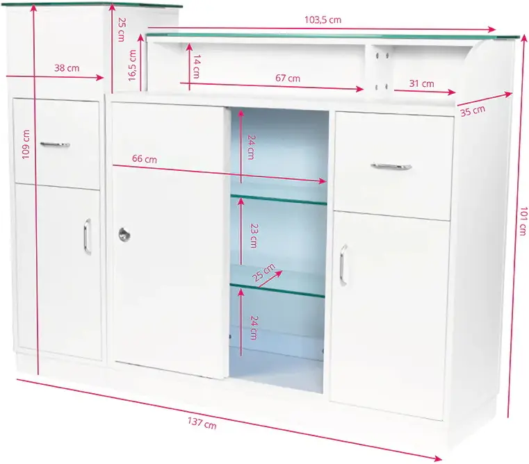Birou de receptie Gabbiano Q-0333 126136 (White)