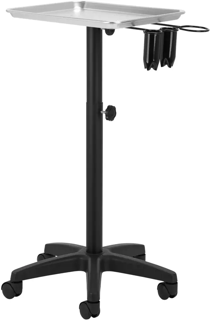 Столик парикмахерский мобильный Gabbiano L-121B 142660 (Black/Silver)