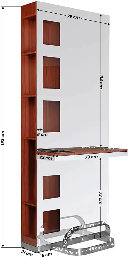Consola de frizerie Gabbiano B058 (Cherry/White)