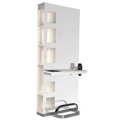 Masuta de toaleta pentru frizer Gabbiano B058 (Pearl White) Thumb