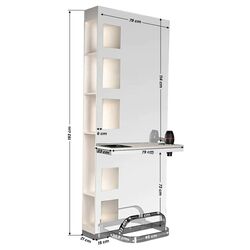 Masuta de toaleta pentru frizer Gabbiano B058 (Pearl White) Thumb