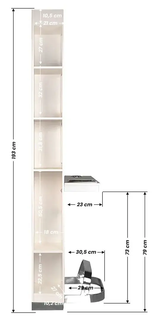 Masuta de toaleta pentru frizer Gabbiano B058 (Pearl White)