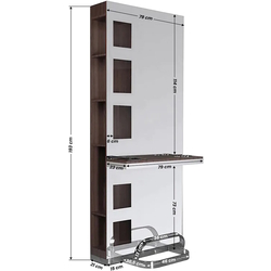 Consola de frizerie Gabbiano B058 (Wenge/White) Thumb