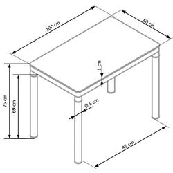 Стол Halmar Argus (Milky/White) Thumb