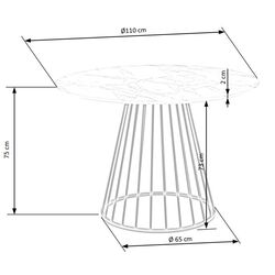 Стол Halmar Brodway (White Marble/Black) Thumb
