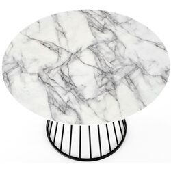 Стол Halmar Brodway (White Marble/Black) Thumb