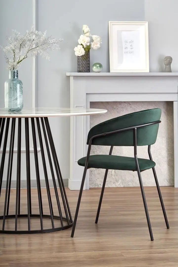 Стол Halmar Brodway (White Marble/Black)